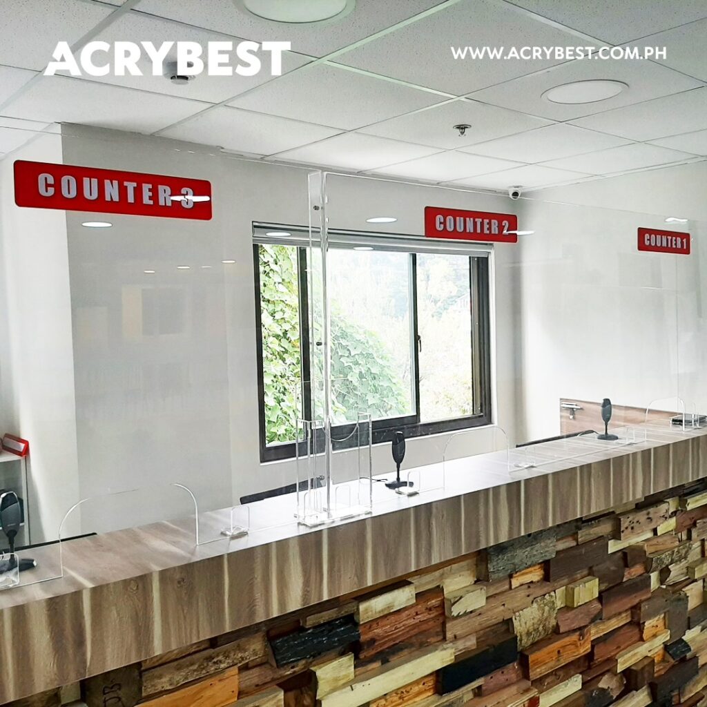 Acrylic Installation- Counter Barrier
